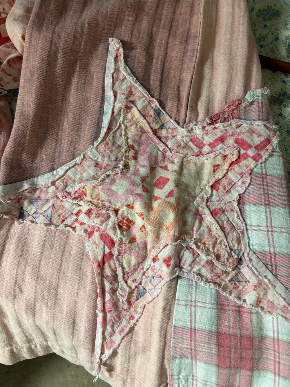 Pink Patchwork Maxi Pants-Boho Style No further Discounts - Picture 7 of 10